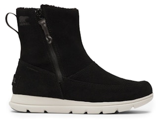 zulily Women's Sorel Black Explorer Zip Suede Boot stock image 2021