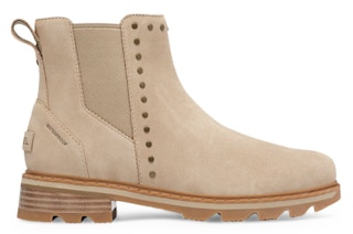 zulily Women's Sorel Sandy Tan Lennox Stud Leather Chelsea Bootie stock image 2021