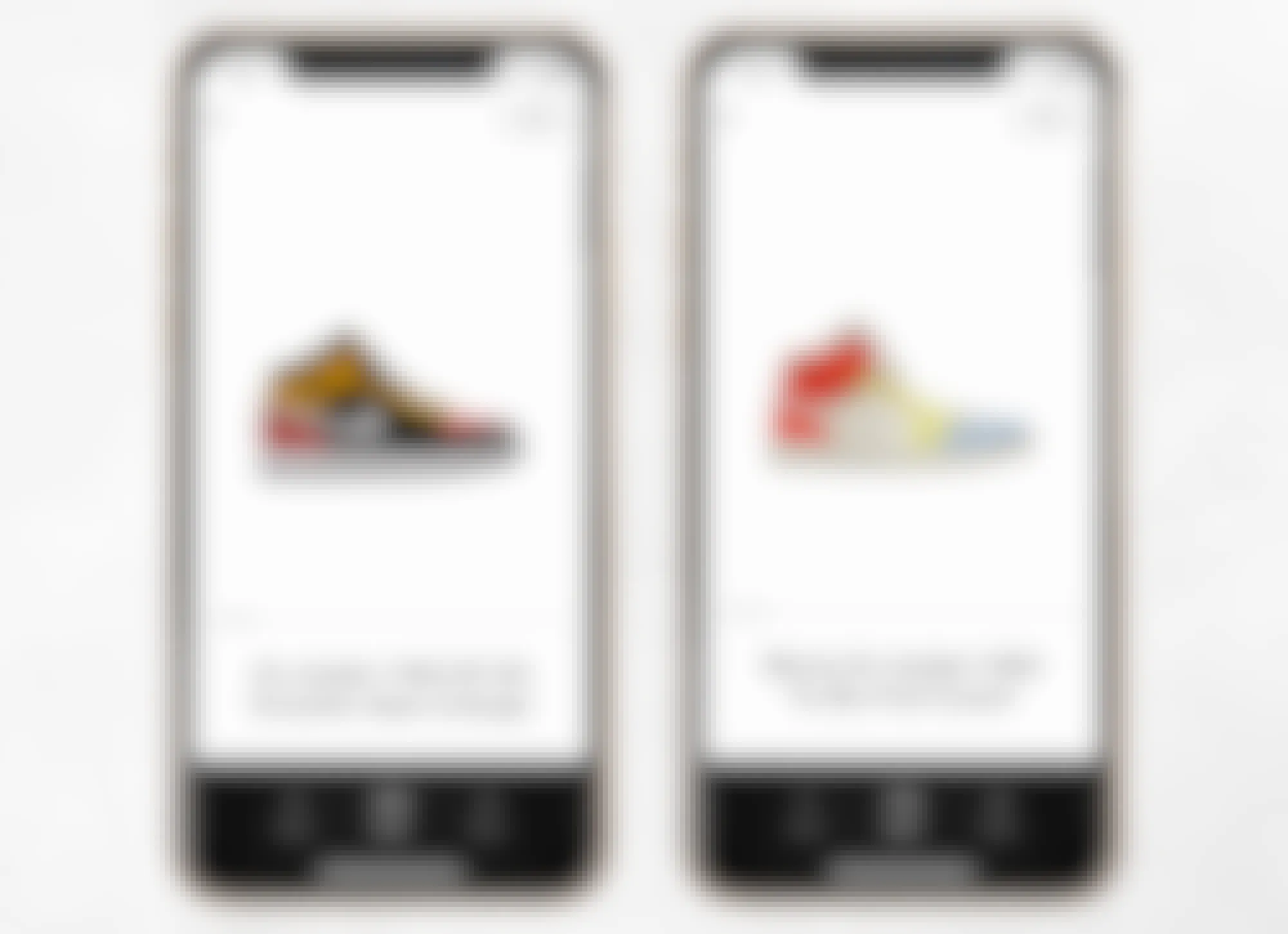goat mobile app screenshots of air jordan 1 sneakers