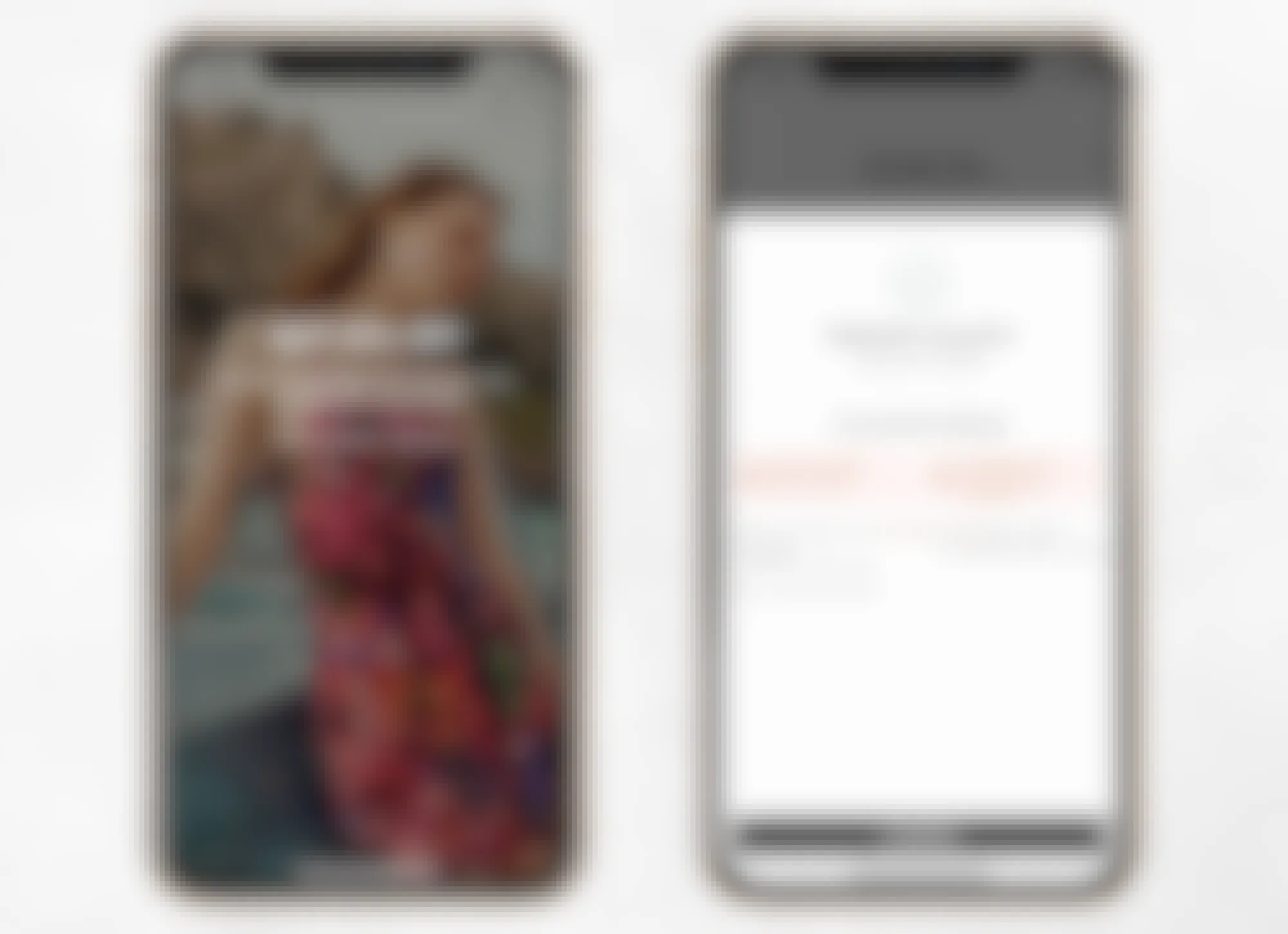 two shein mobile app screenshots of 10% off discount with account sign up