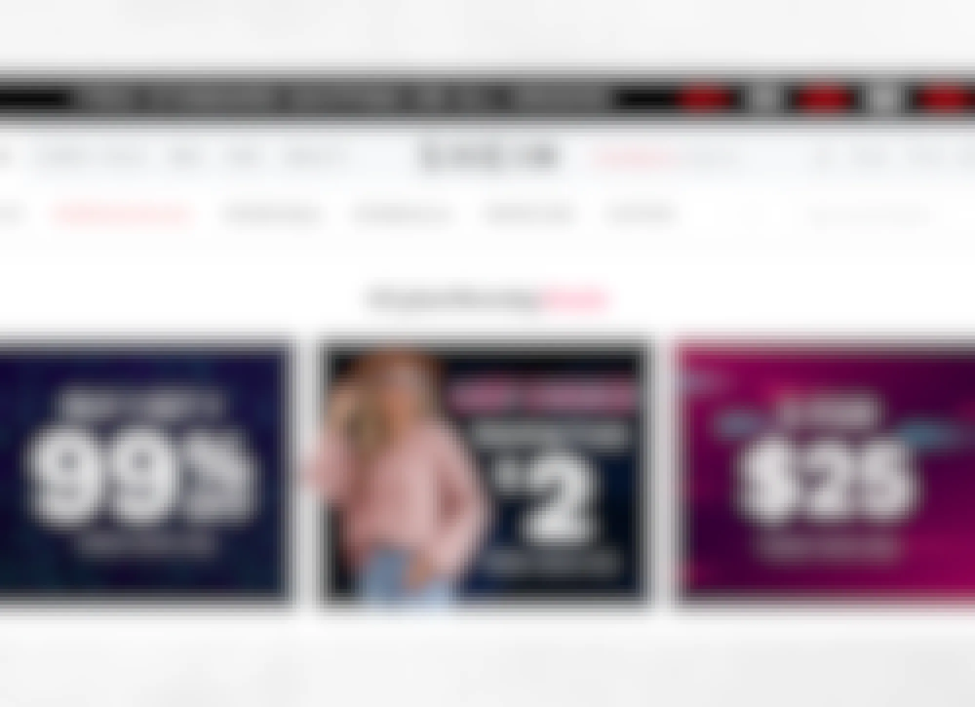 shein homepage screenshot of cyber monday 2020 deals like buy one get one 99% off