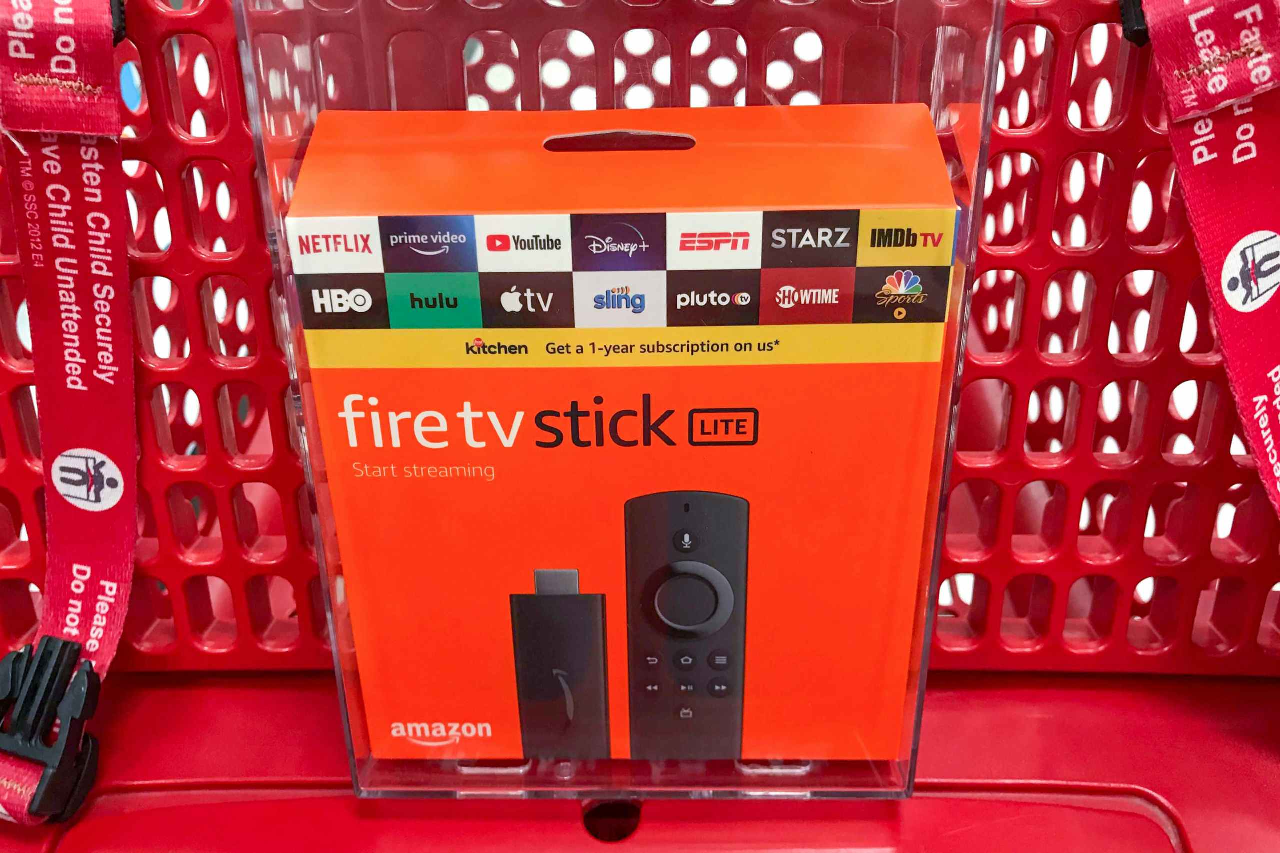Amazon fire stick in Target shopping cart