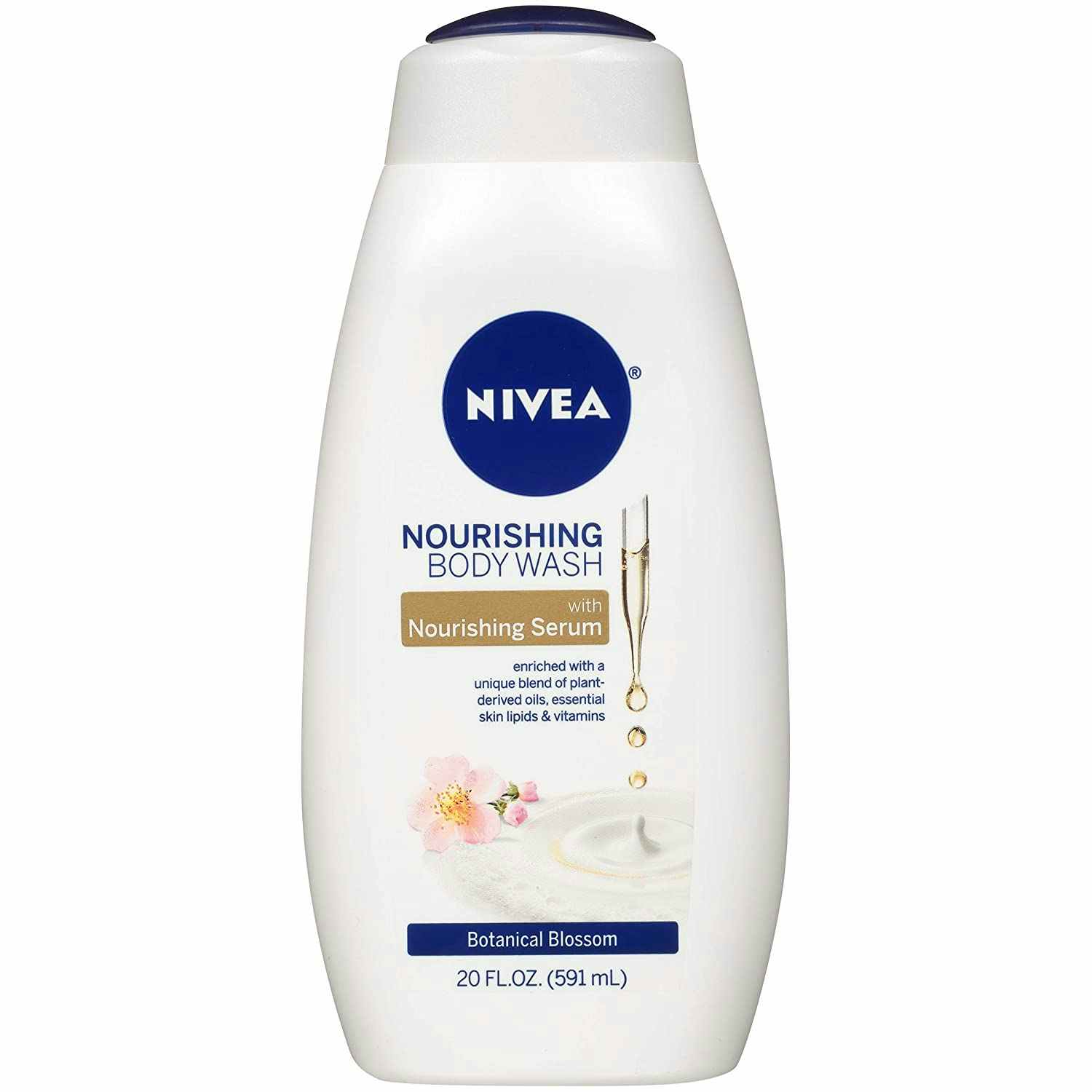 A bottle of Nivea body wash.