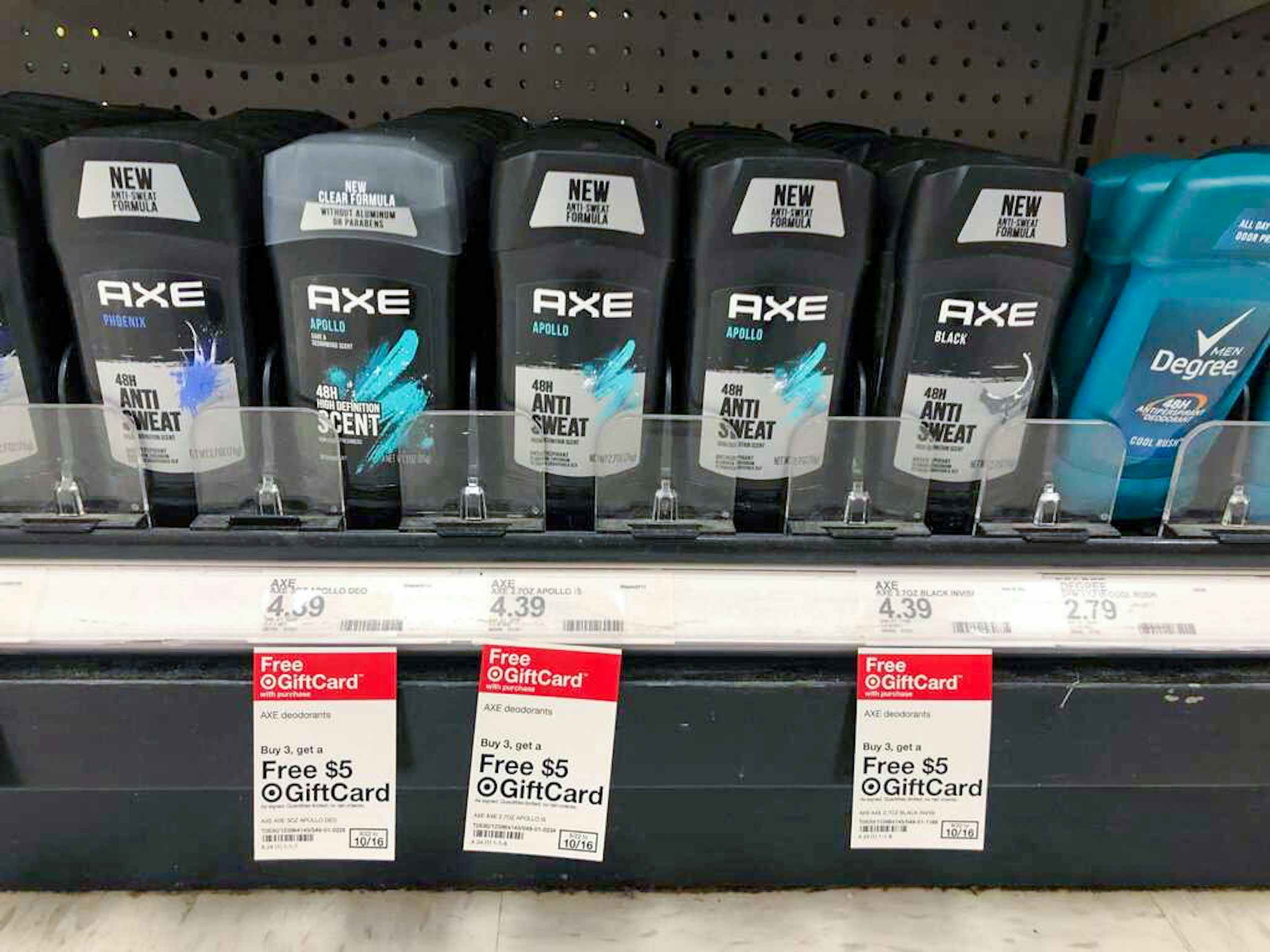 axe deodorant on a target shelf