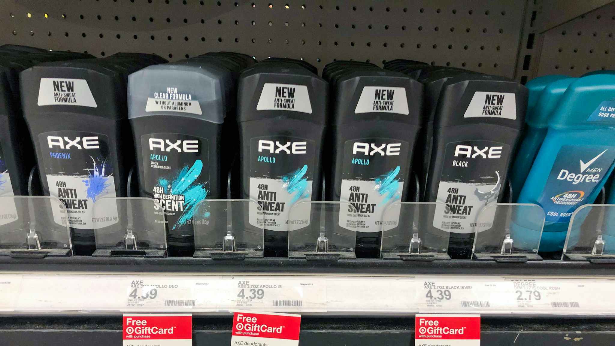 axe deodorant on a target shelf
