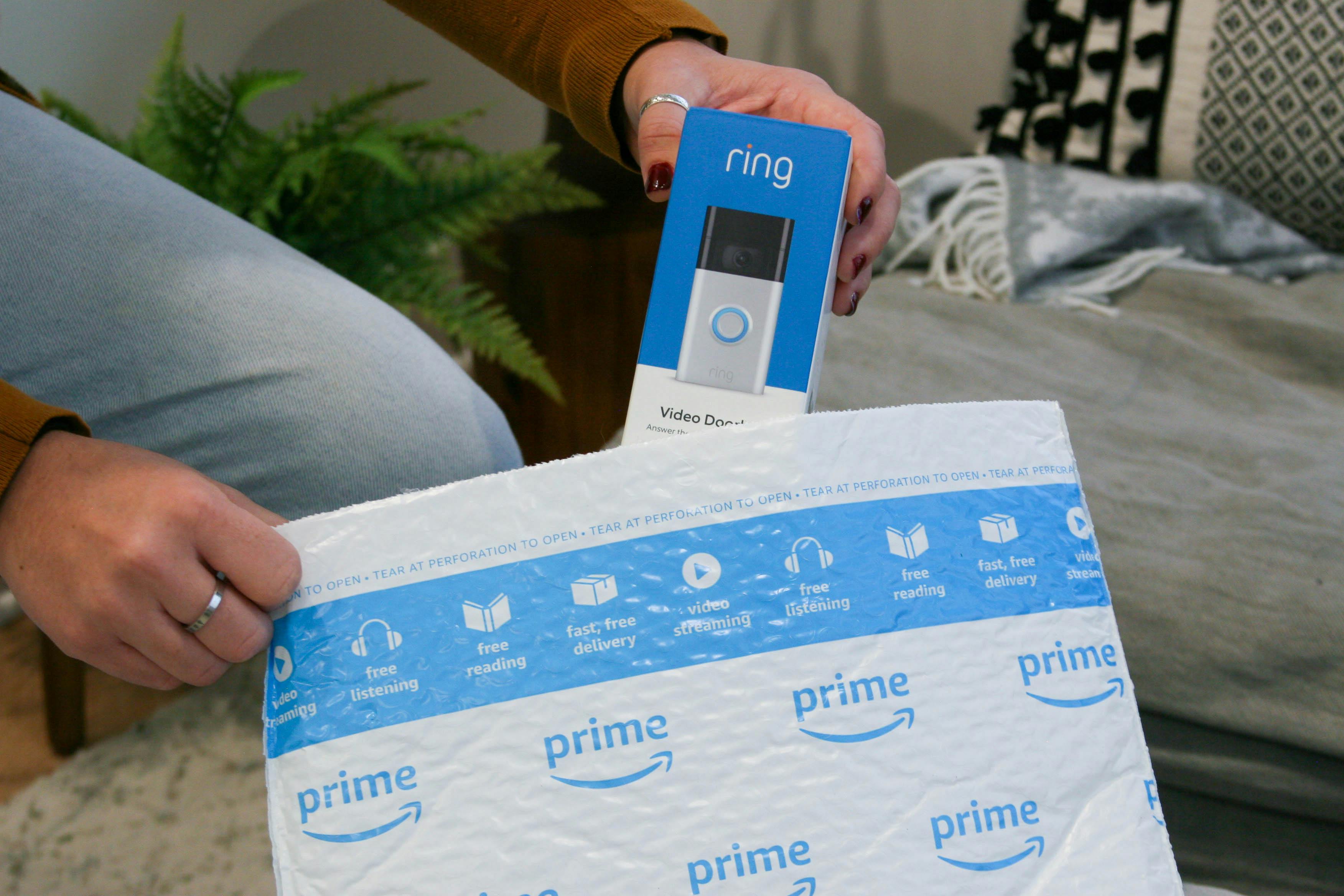 ring video doorbell coming out of prime packaging