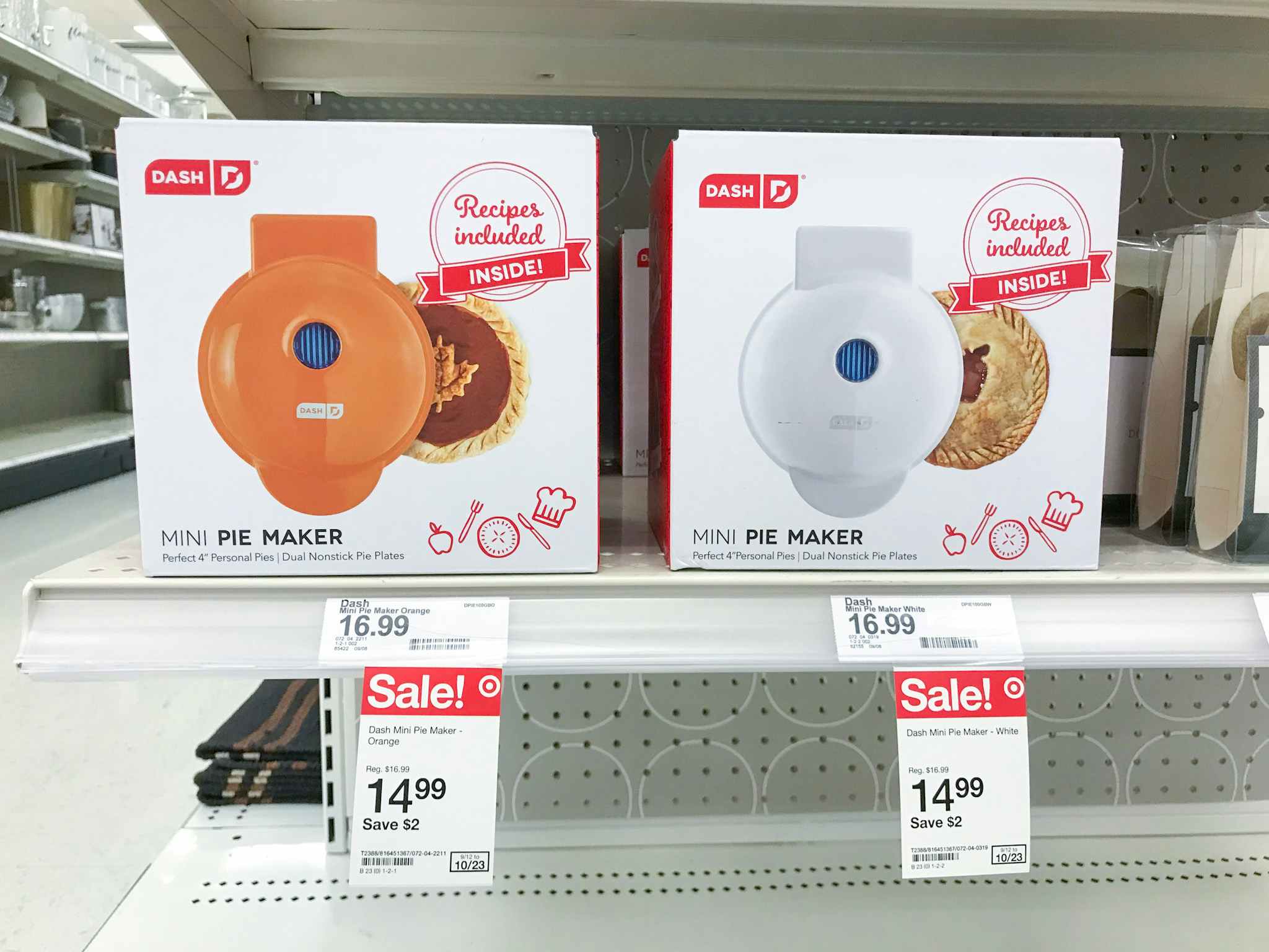 dash mini pie makers on a target shelf