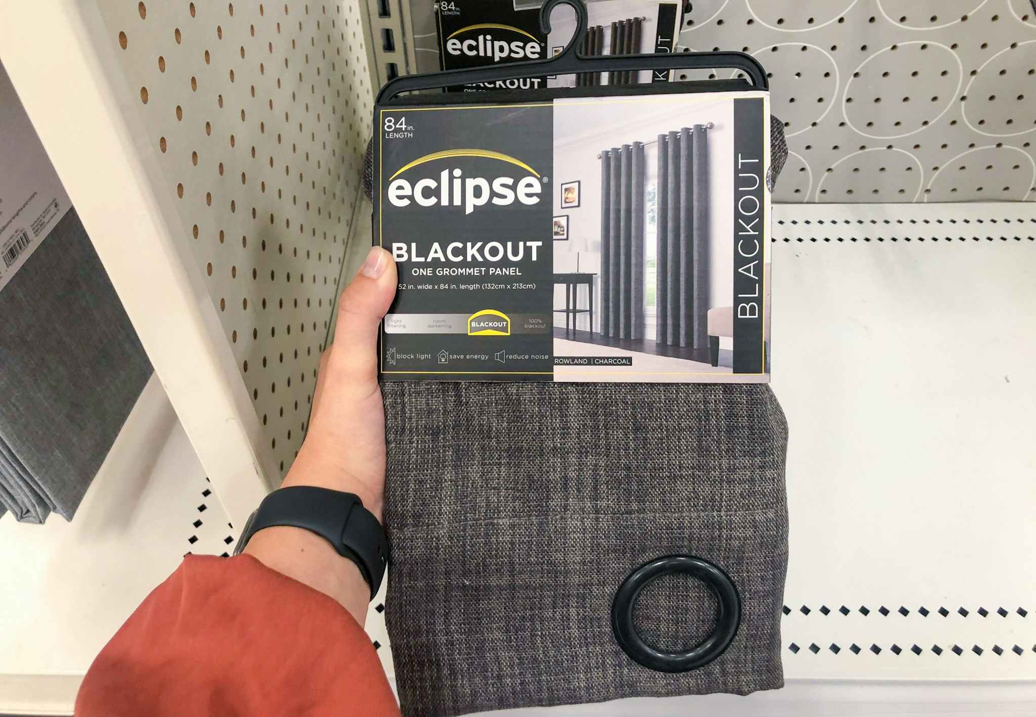 eclipse blackout curtain clearance on a target shelf