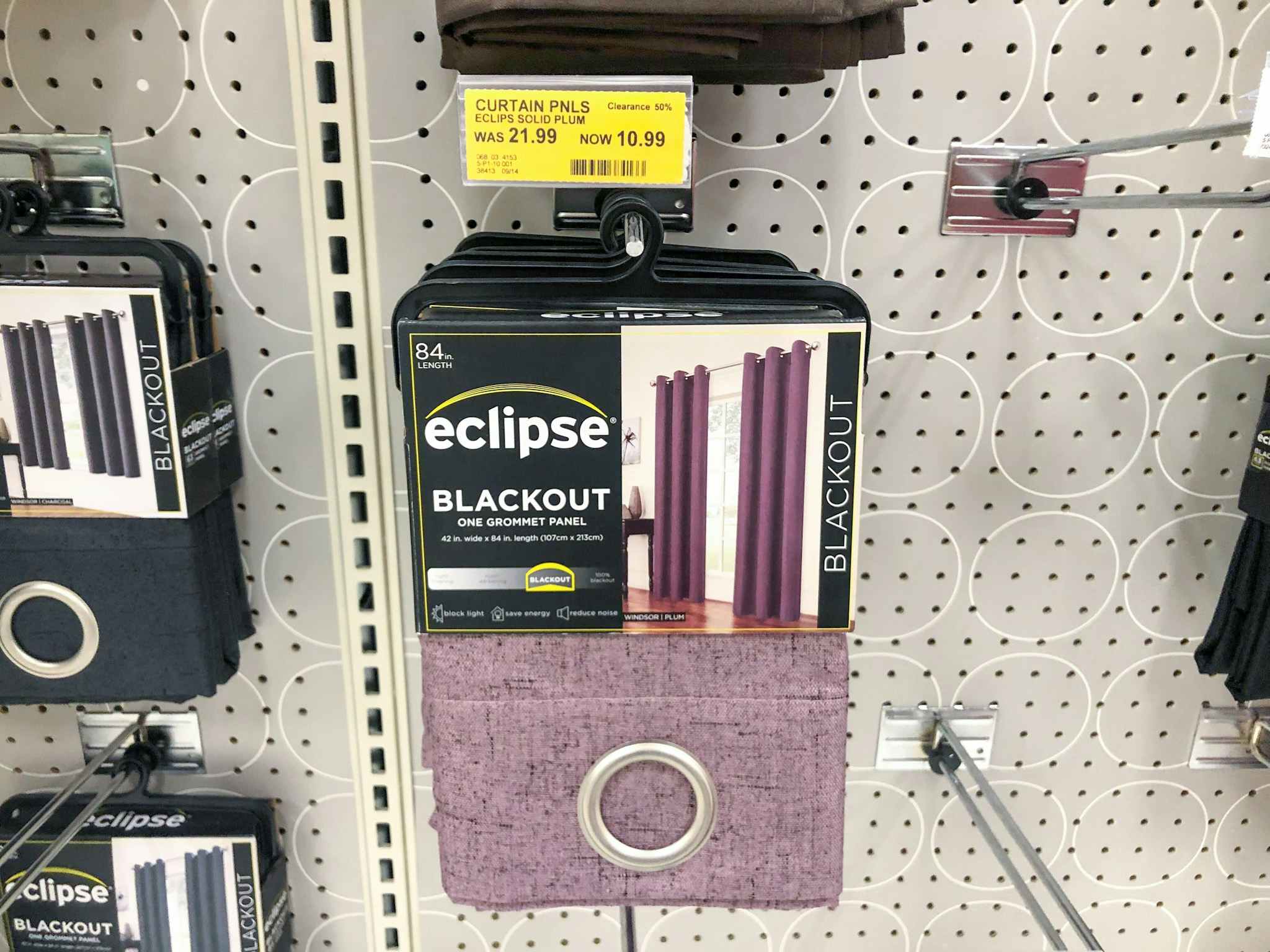 eclipse blackout curtain clearance on a target shelf