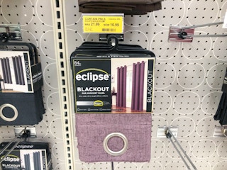 eclipse blackout curtain clearance on a target shelf