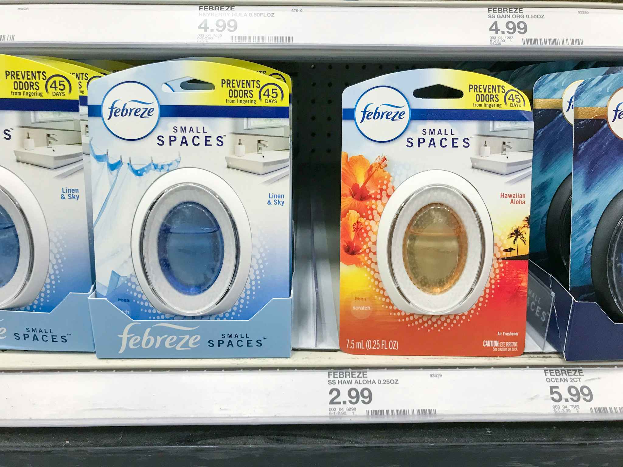 febreze small spaces air freshener on a target shelf