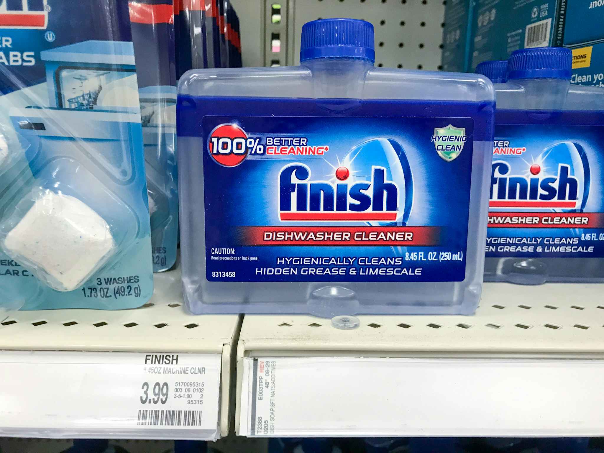 finish dishwasher cleaner on a target shelf