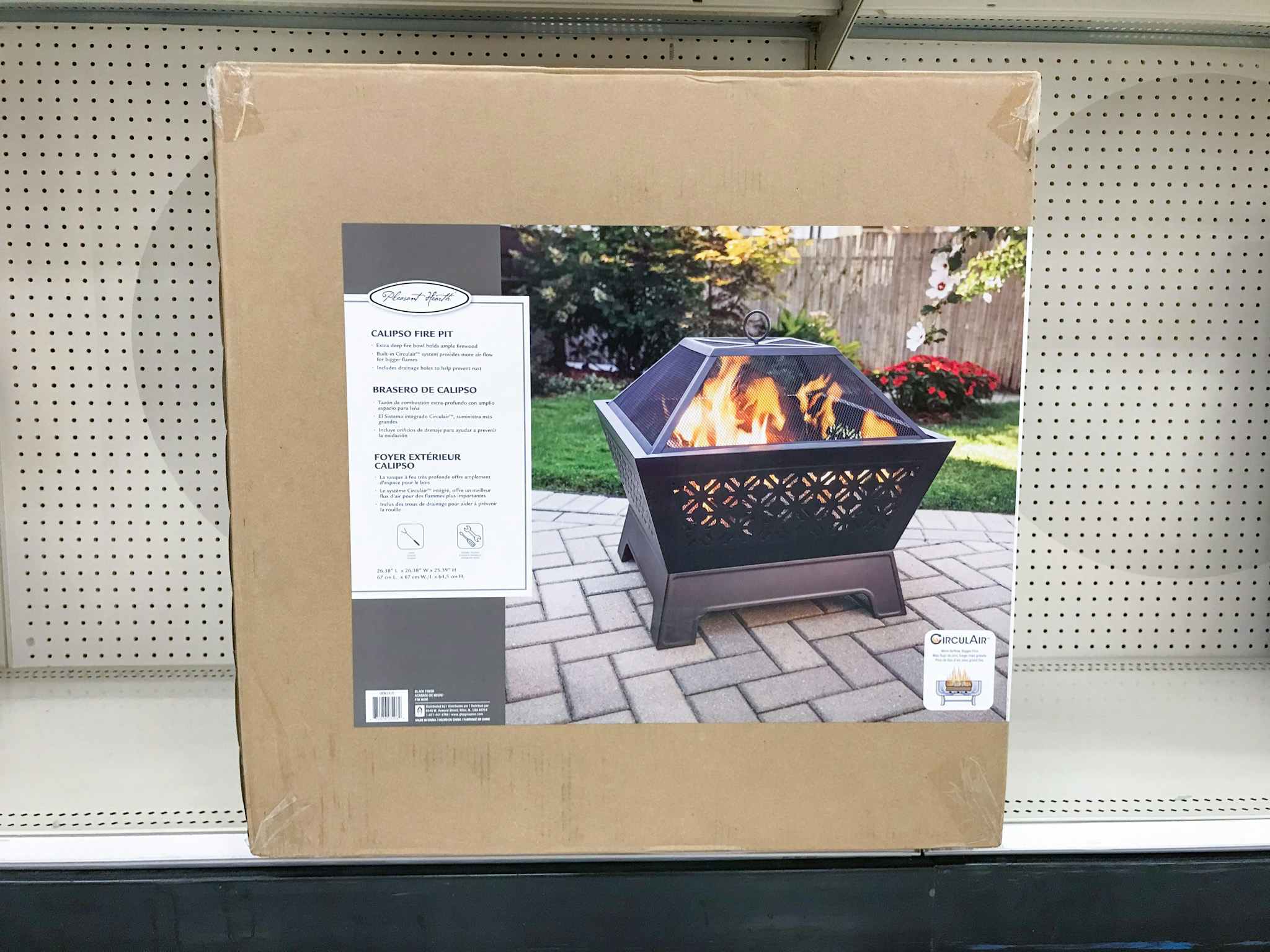 fire pits on a target shelf