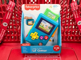 fisher-price laugh & learn lil' gamer in a target cart