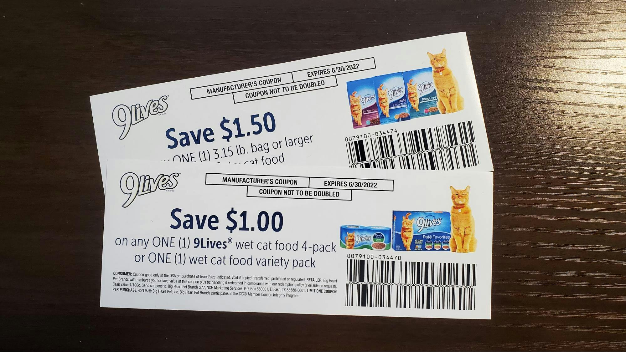 Free 9 Lives coupons by mail