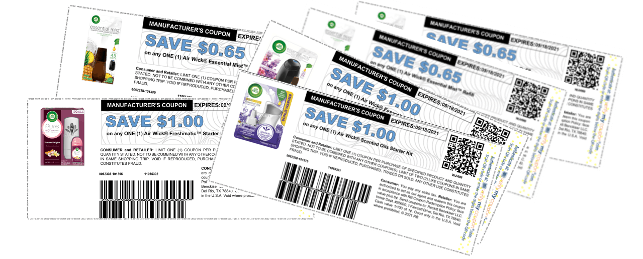 Airwick coupons available through the mail