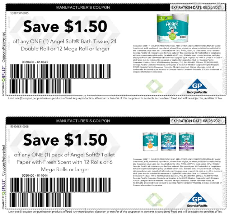 Free Angel Soft coupons by mail