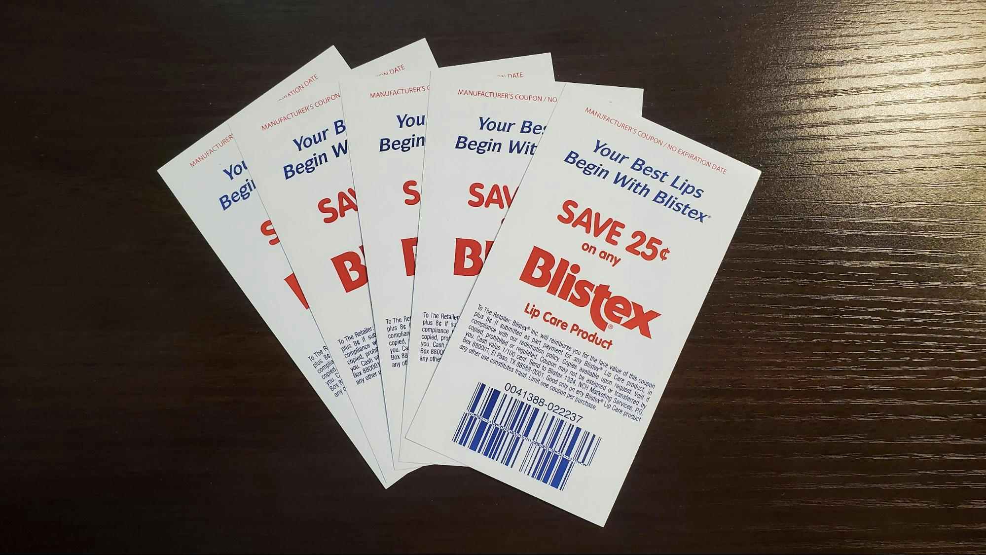 Free Blistex coupons by mail