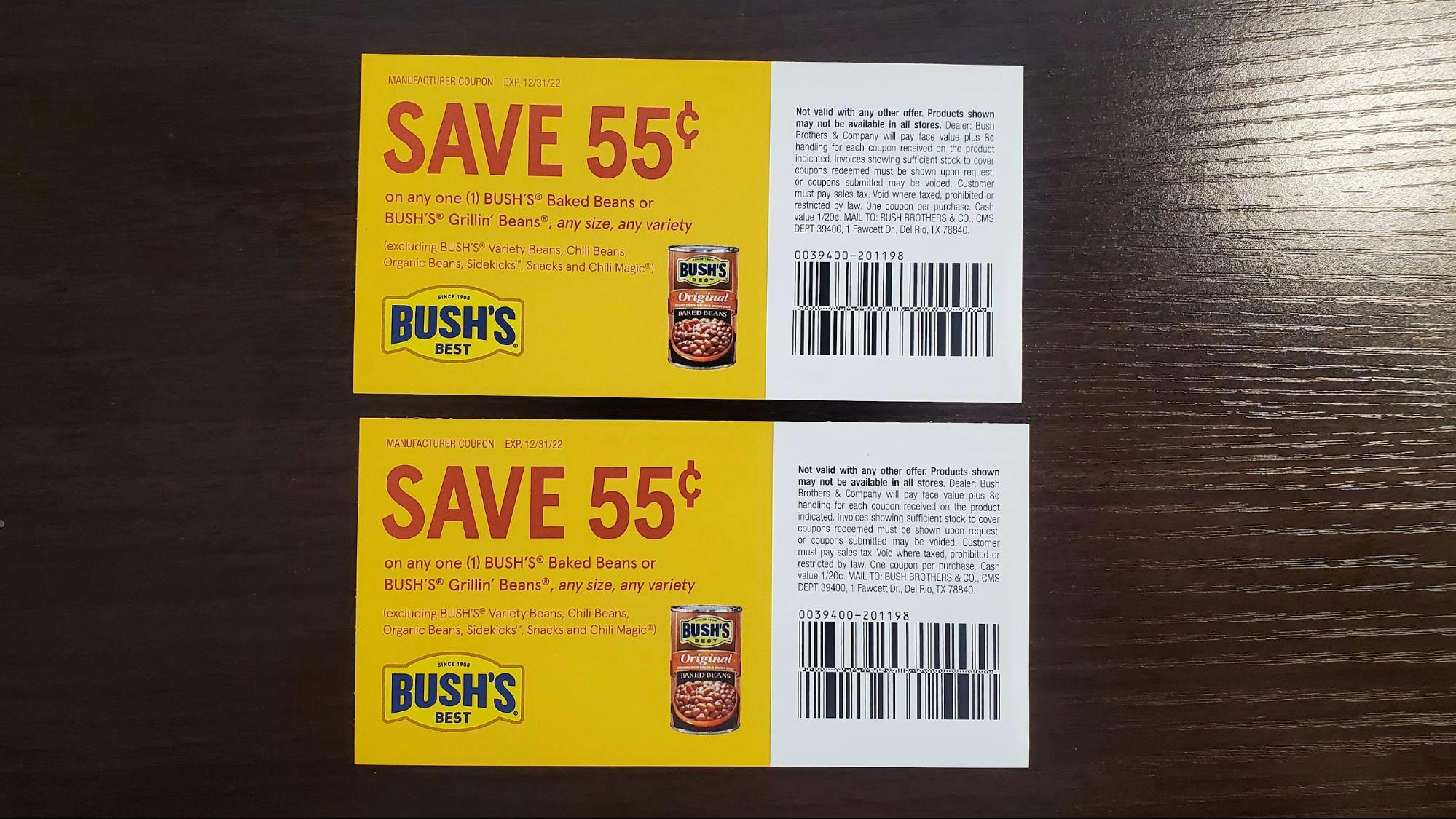 Free Bush's coupons by mail