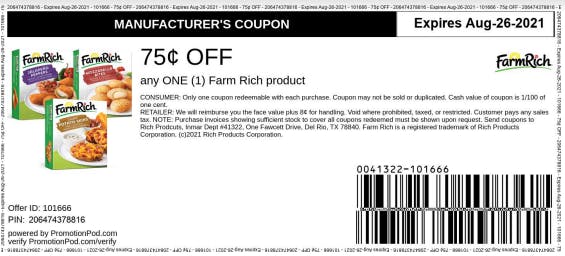 Free Farm Rich coupons by mail