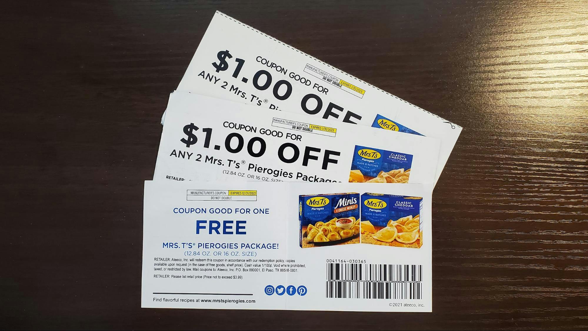 Free Mrs T's coupons by mail