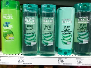 garnier fructis shampoo on a target shelf