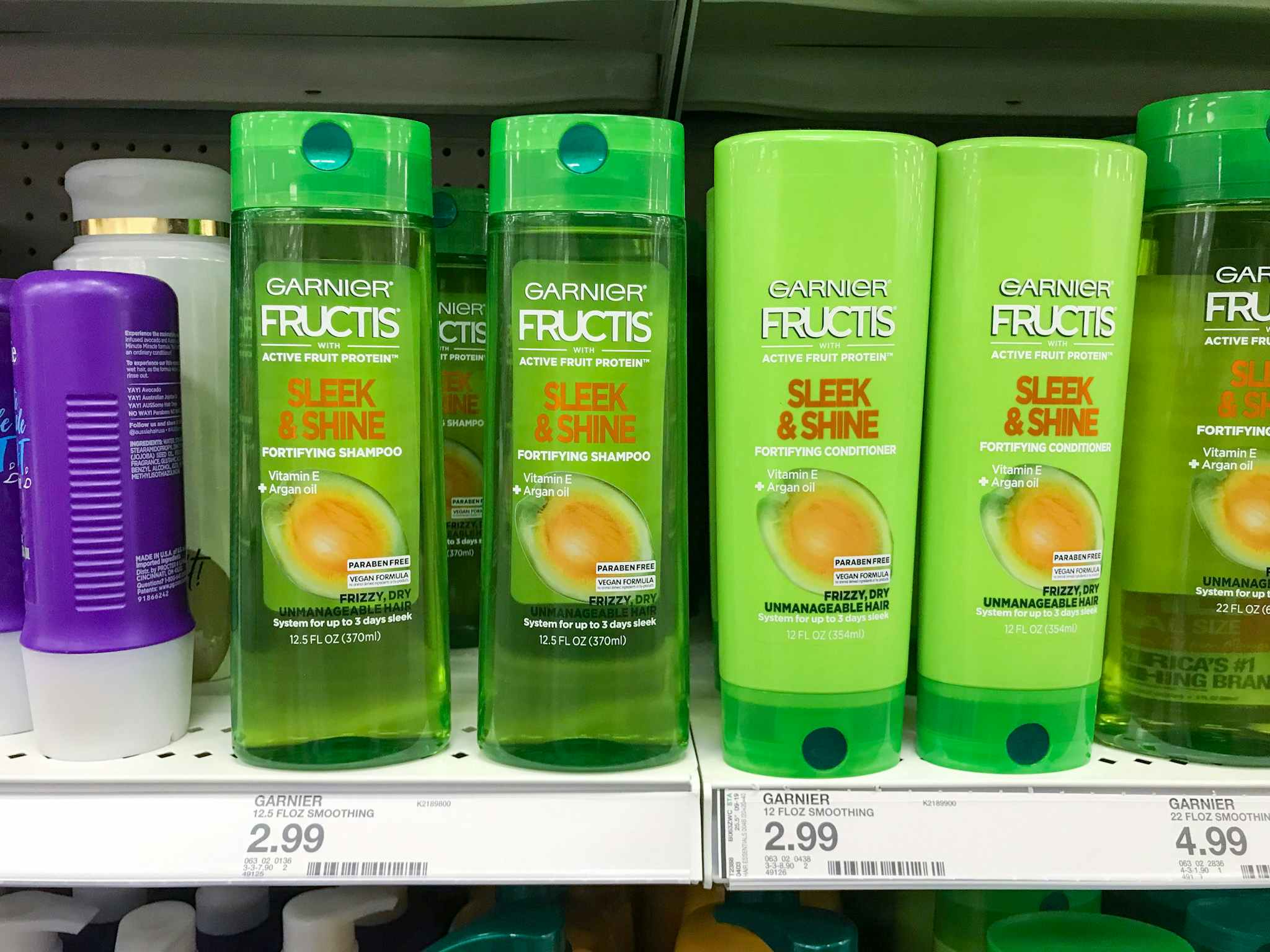 garnier fructis shampoo on a target shelf