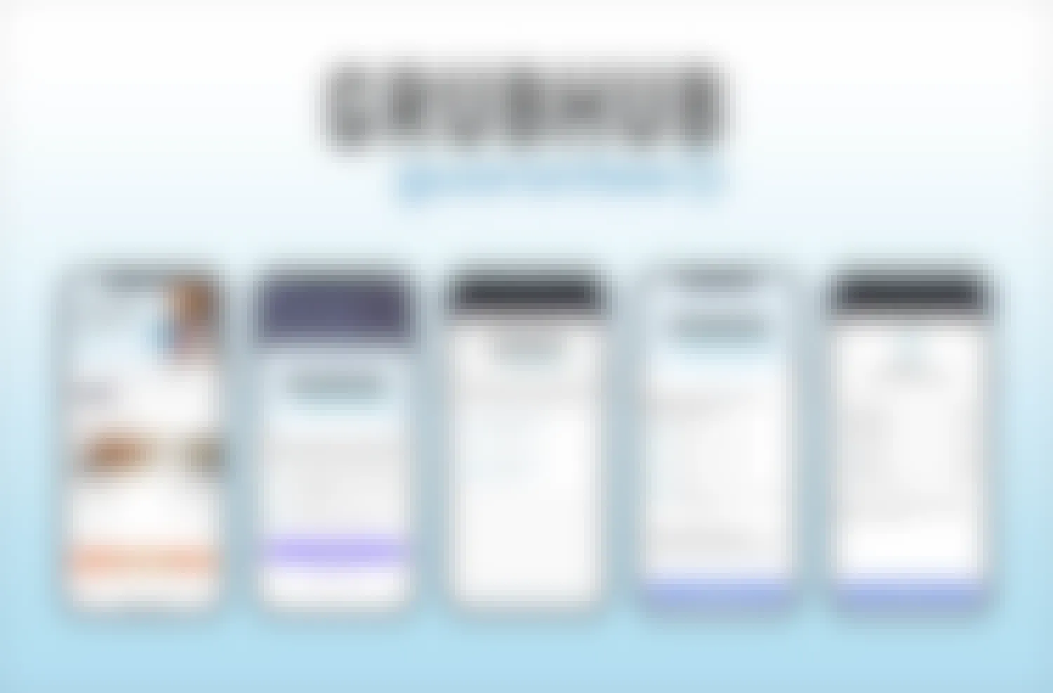 A layout of five phones showing the Grubhub Guarantee