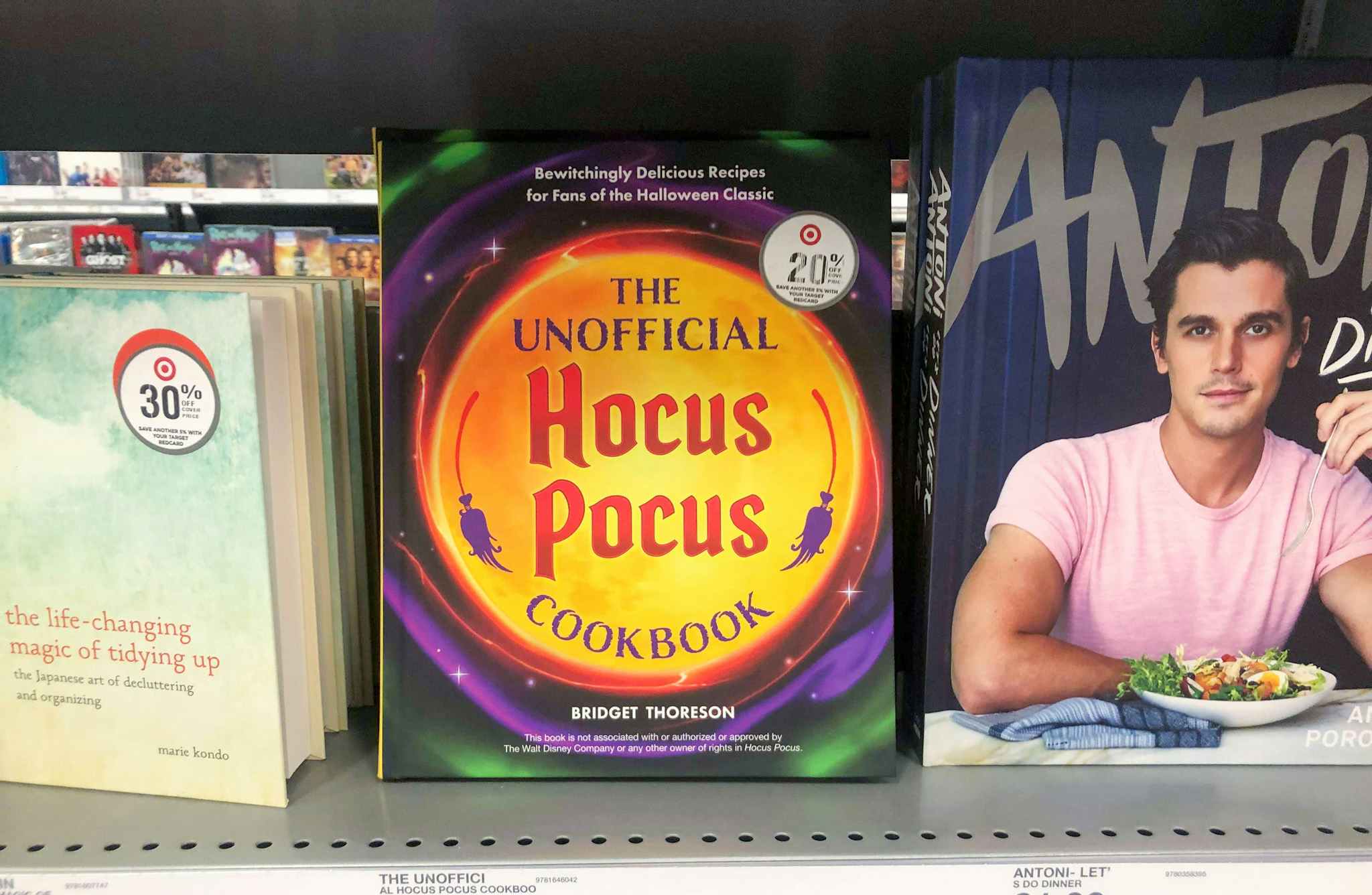 hocus pocus cookbook on a target shelf