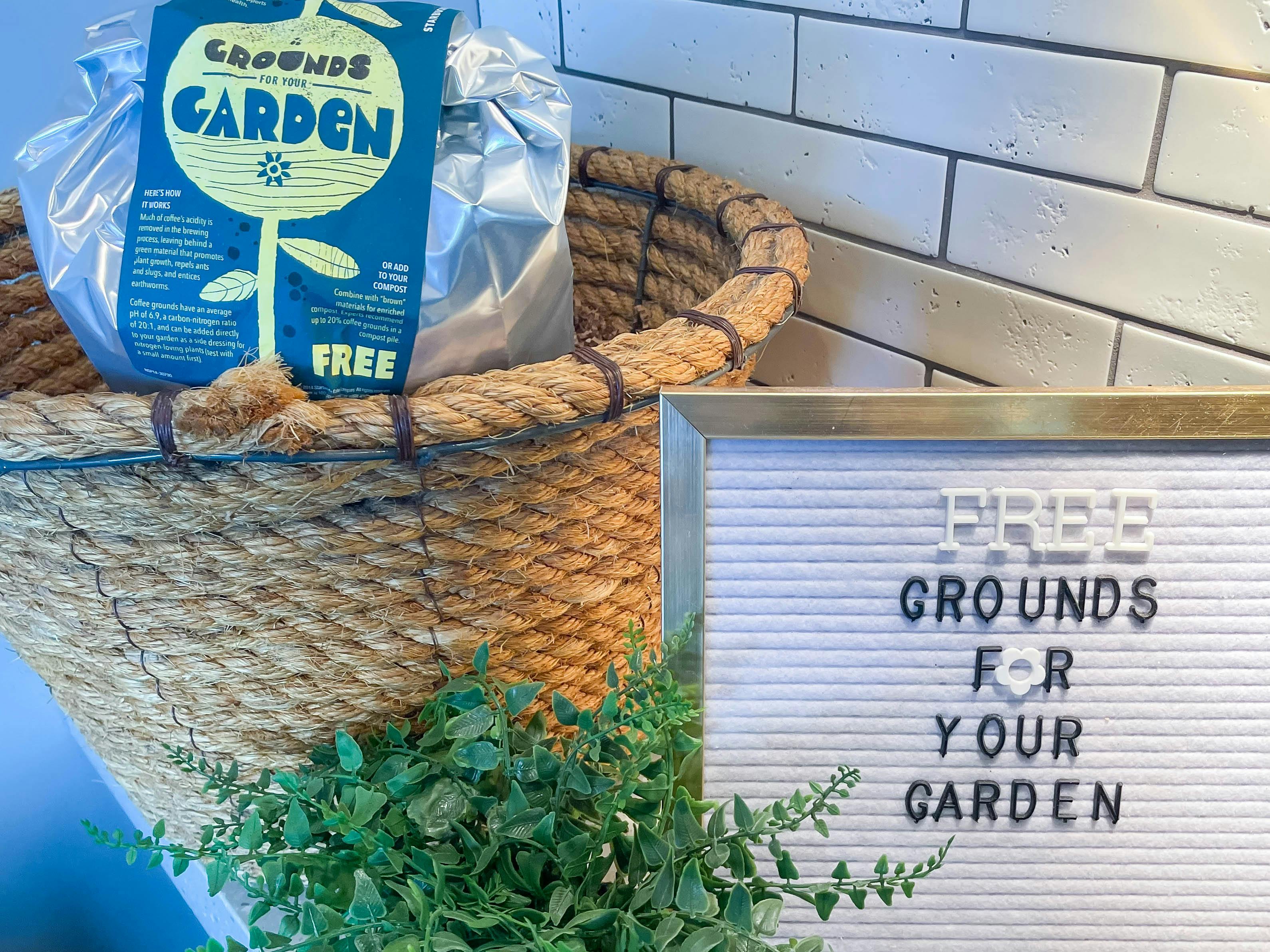 free starbucks coffee grounds for your garden