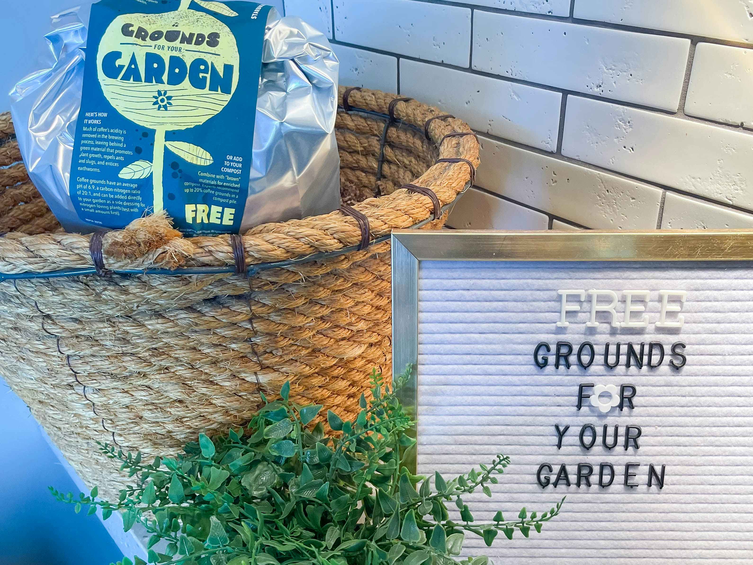 free starbucks coffee grounds for your garden