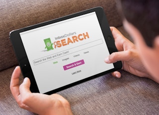 Inbox Dollars search on an iPad