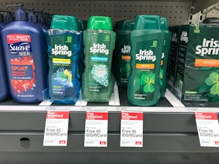 irish spring body wash on target shelf
