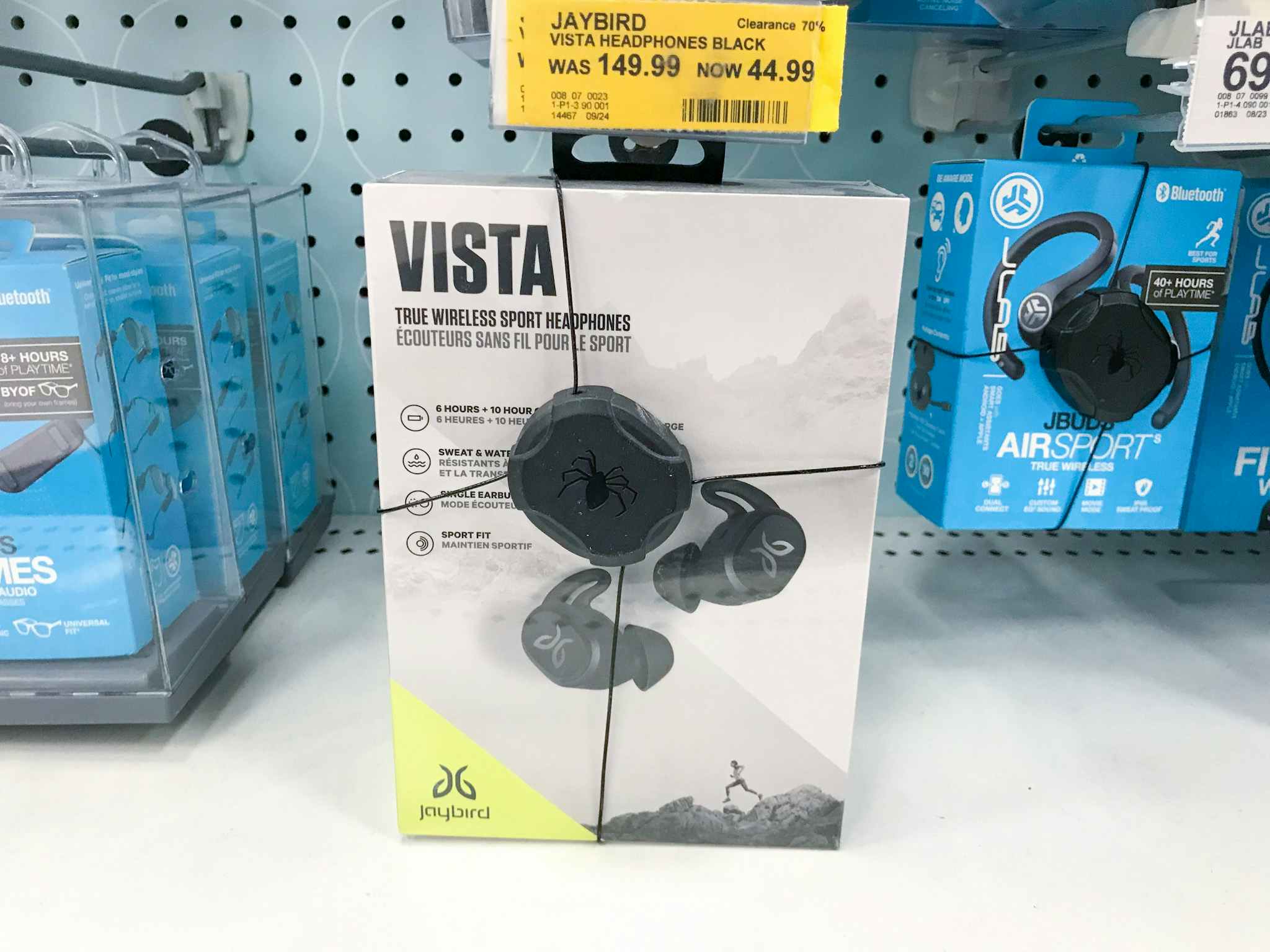 jaybird vista true wireless headphone clearance on a target shelf