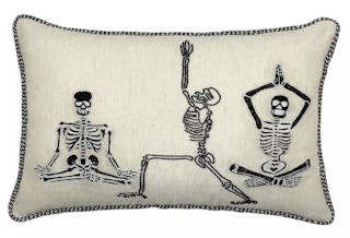 kohls Celebrate Halloween Together Skeleton Yoga Throw Pillow stock image 2021