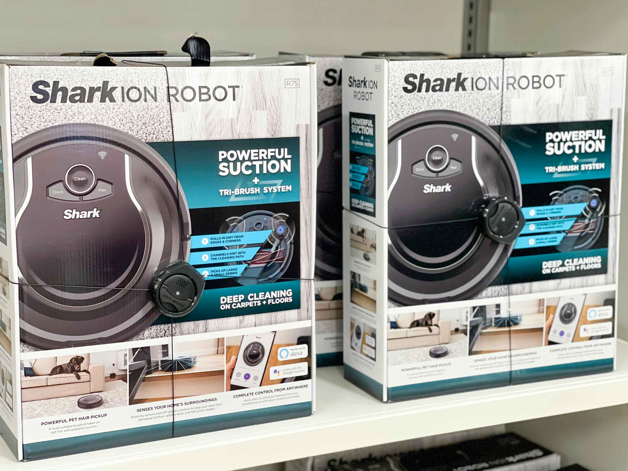 shark ion robot on shelf