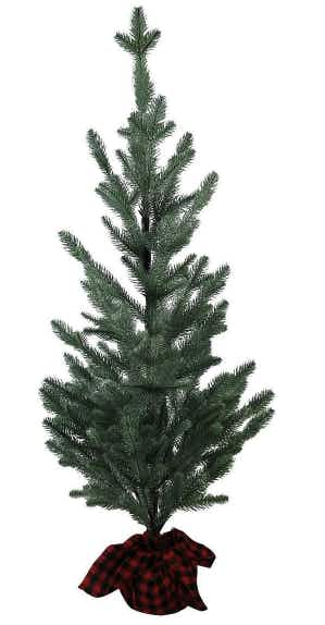 St. Nicholas Square® Plaid Base Artificial Pine Christmas Tree Floor Decor