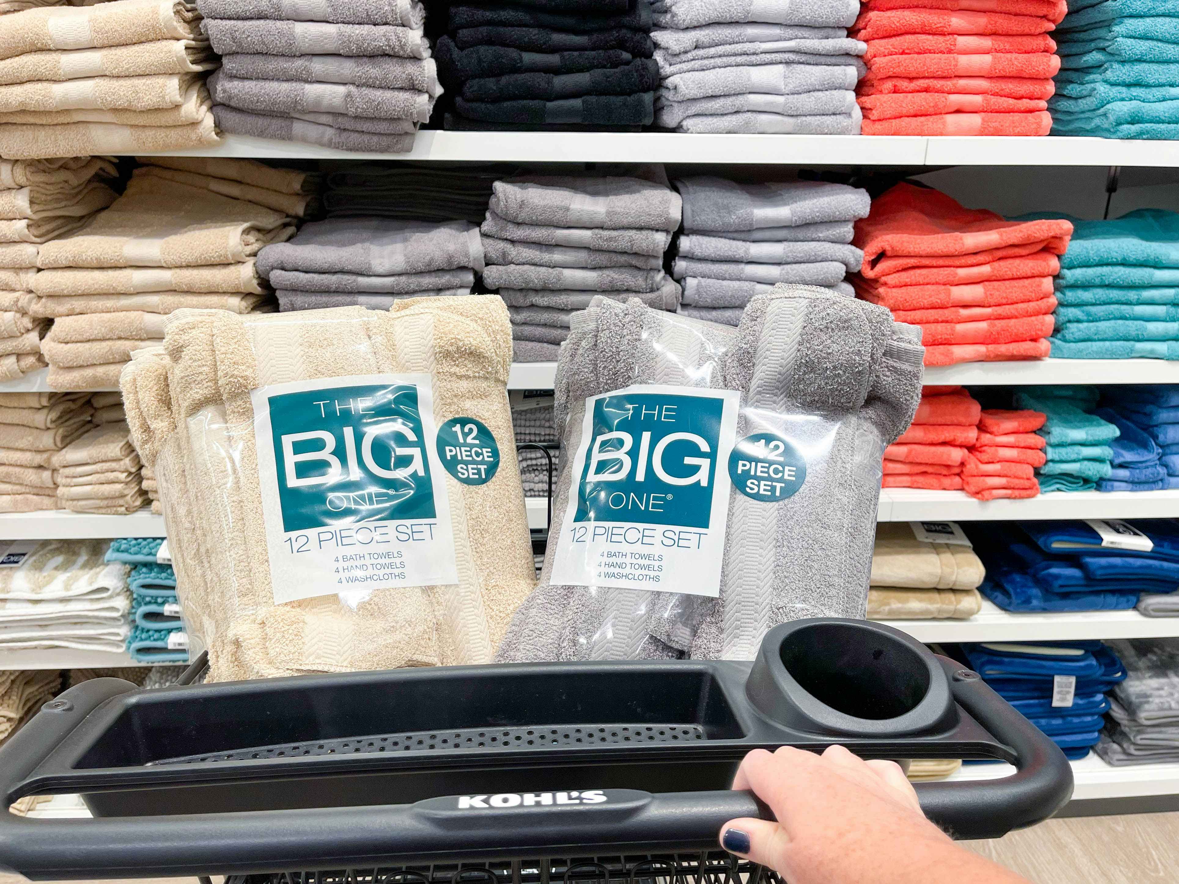 the big one towel set in cart