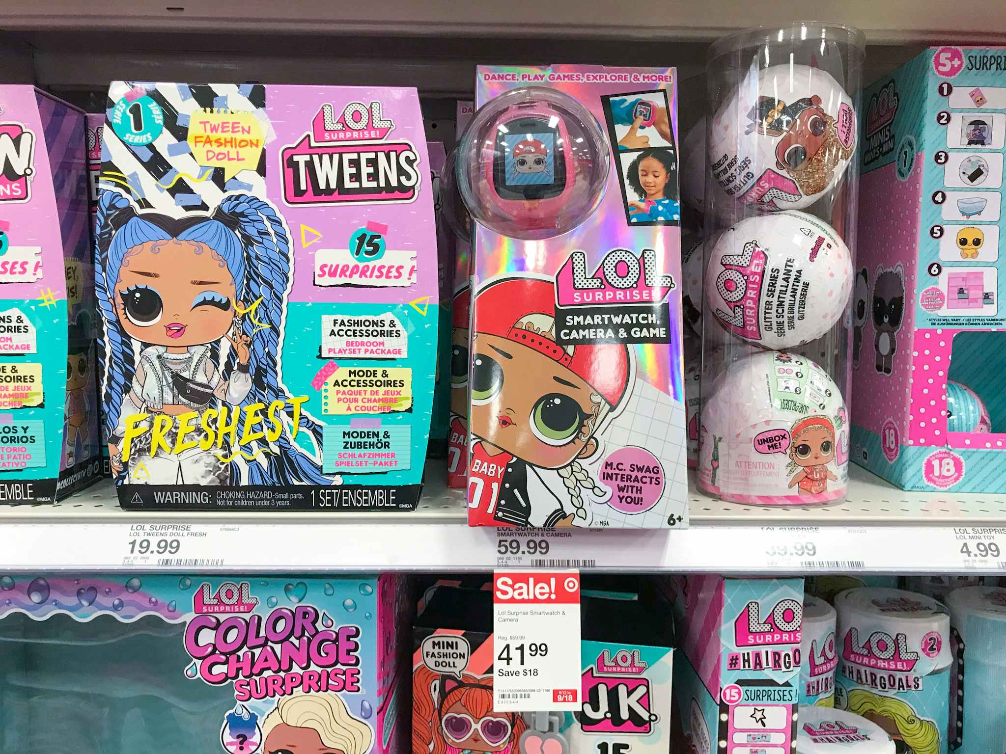 lol surprise smartwatch on a target shelf