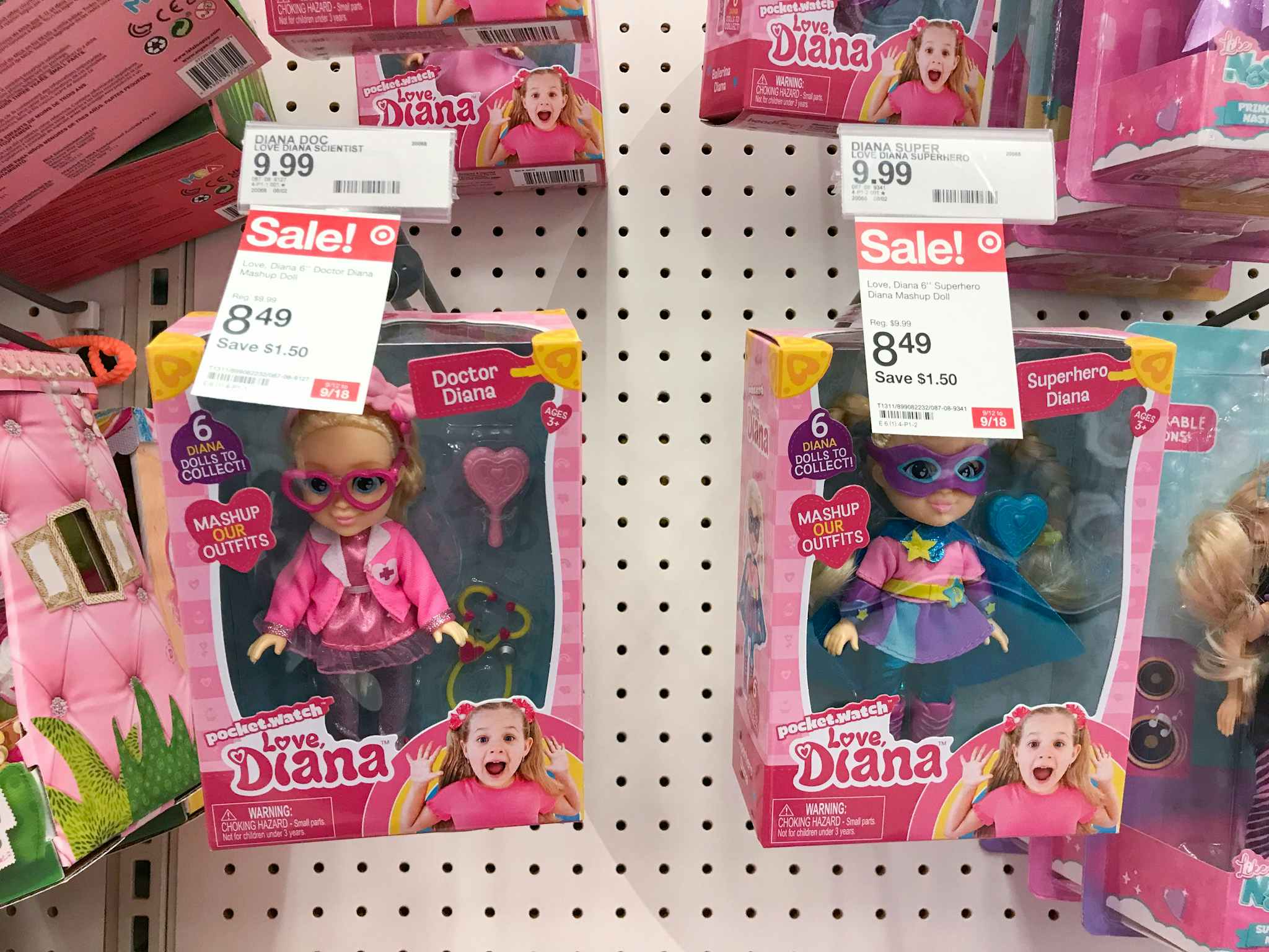 love diana mashup dolls on a target shelf