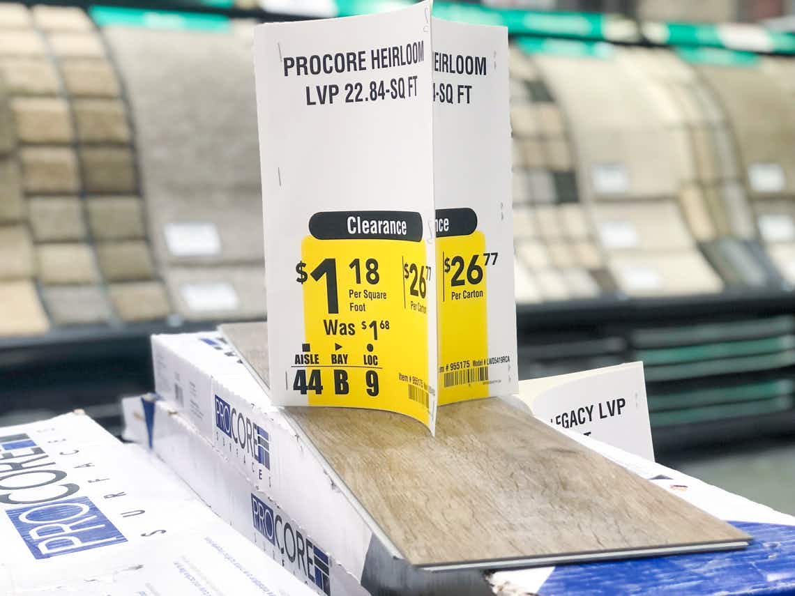 vinyl flooring clearance in lowes store