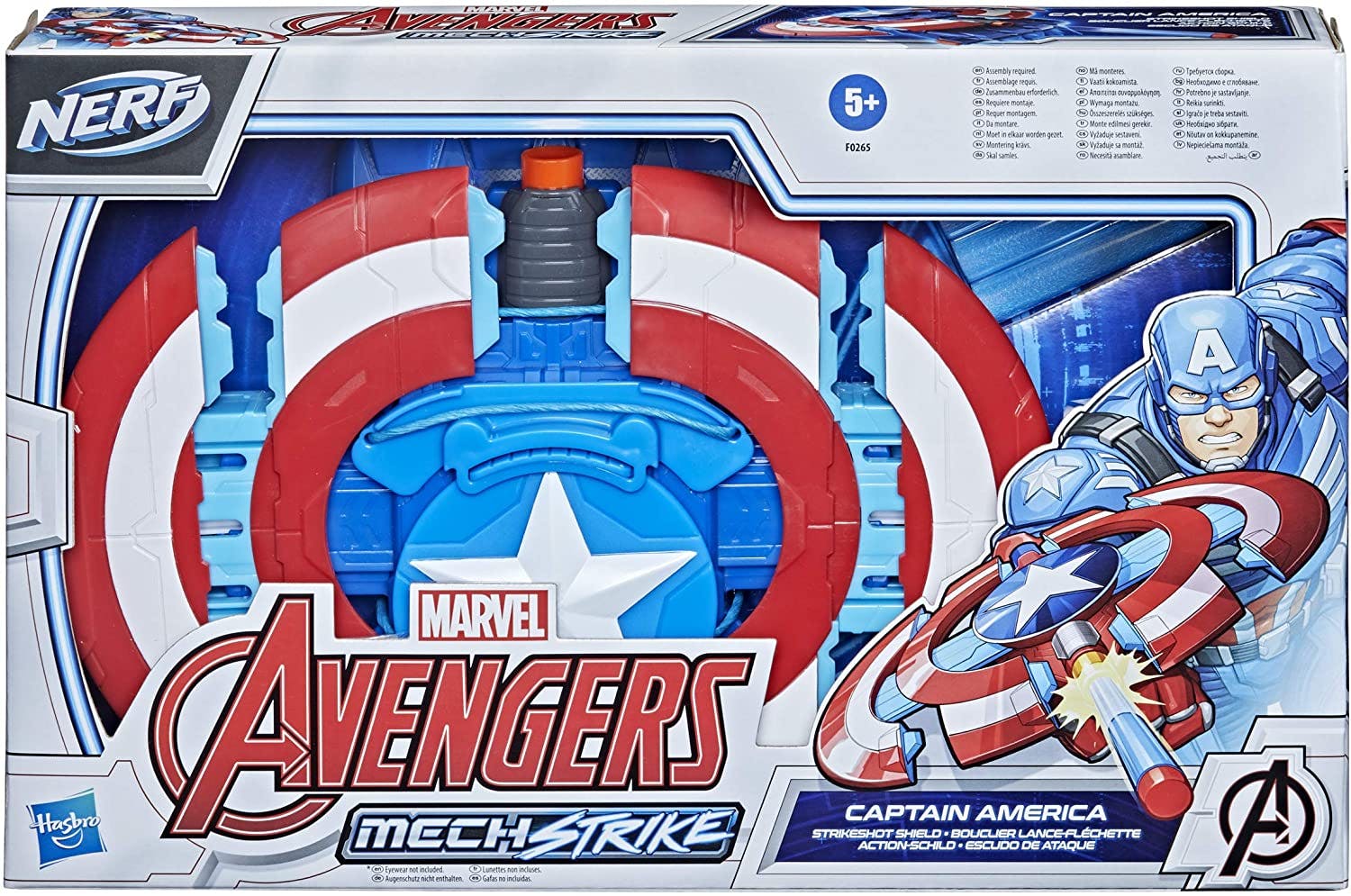 product box of Marvel Avengers Mech Strike Captain America Shield