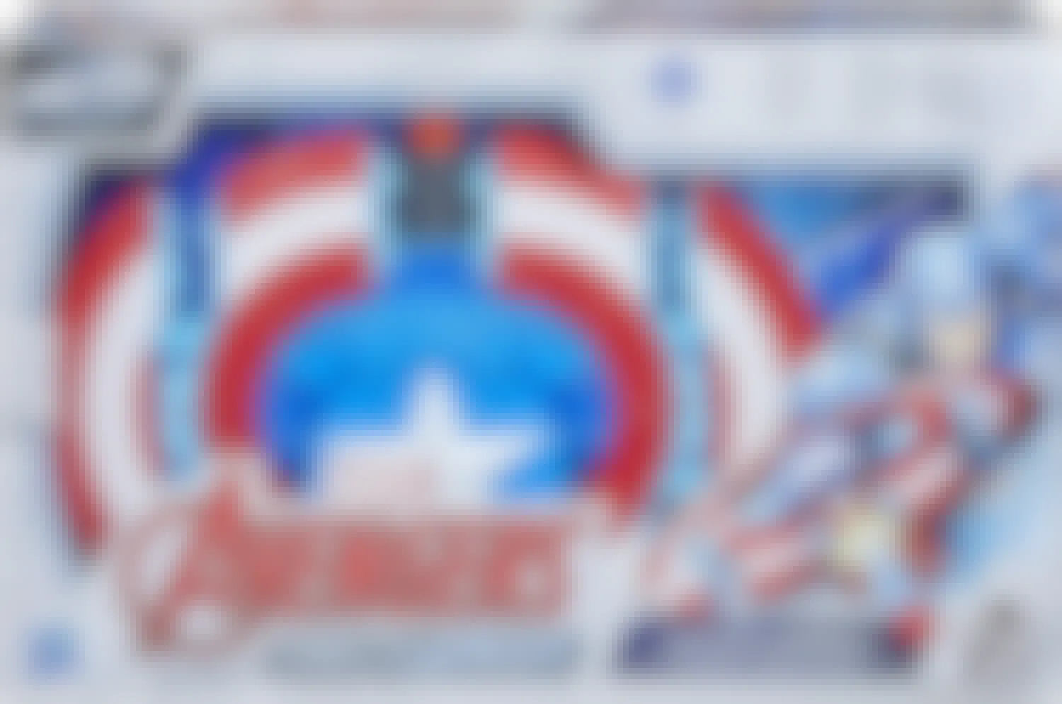 product box of Marvel Avengers Mech Strike Captain America Shield