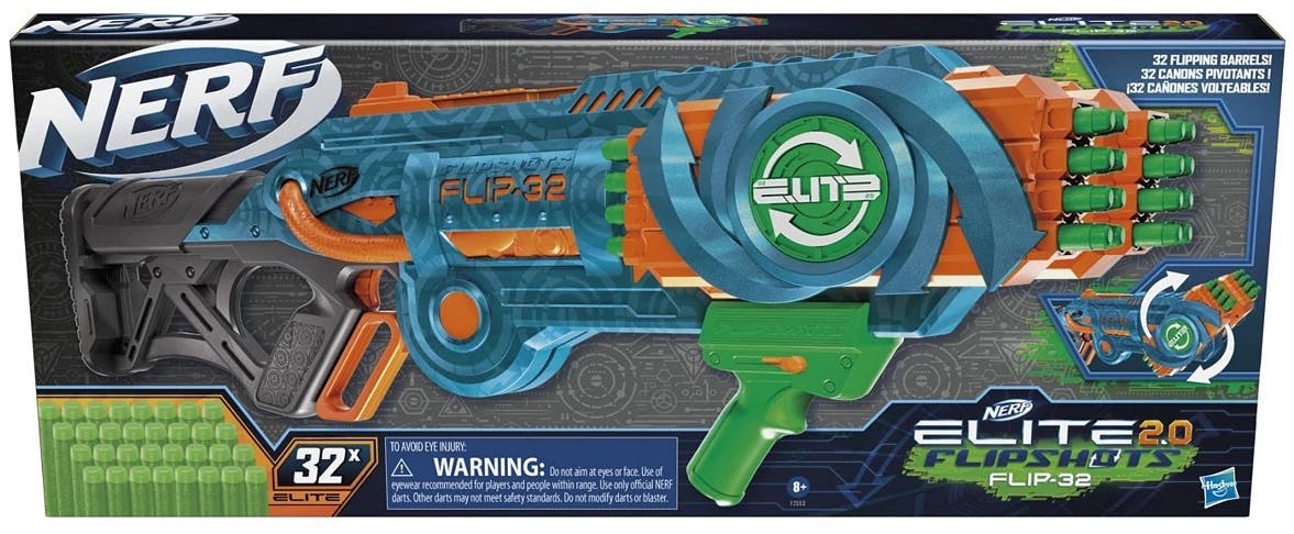 Nerf Elite 2.0 Flip Shots Flip-32 Blaster in box