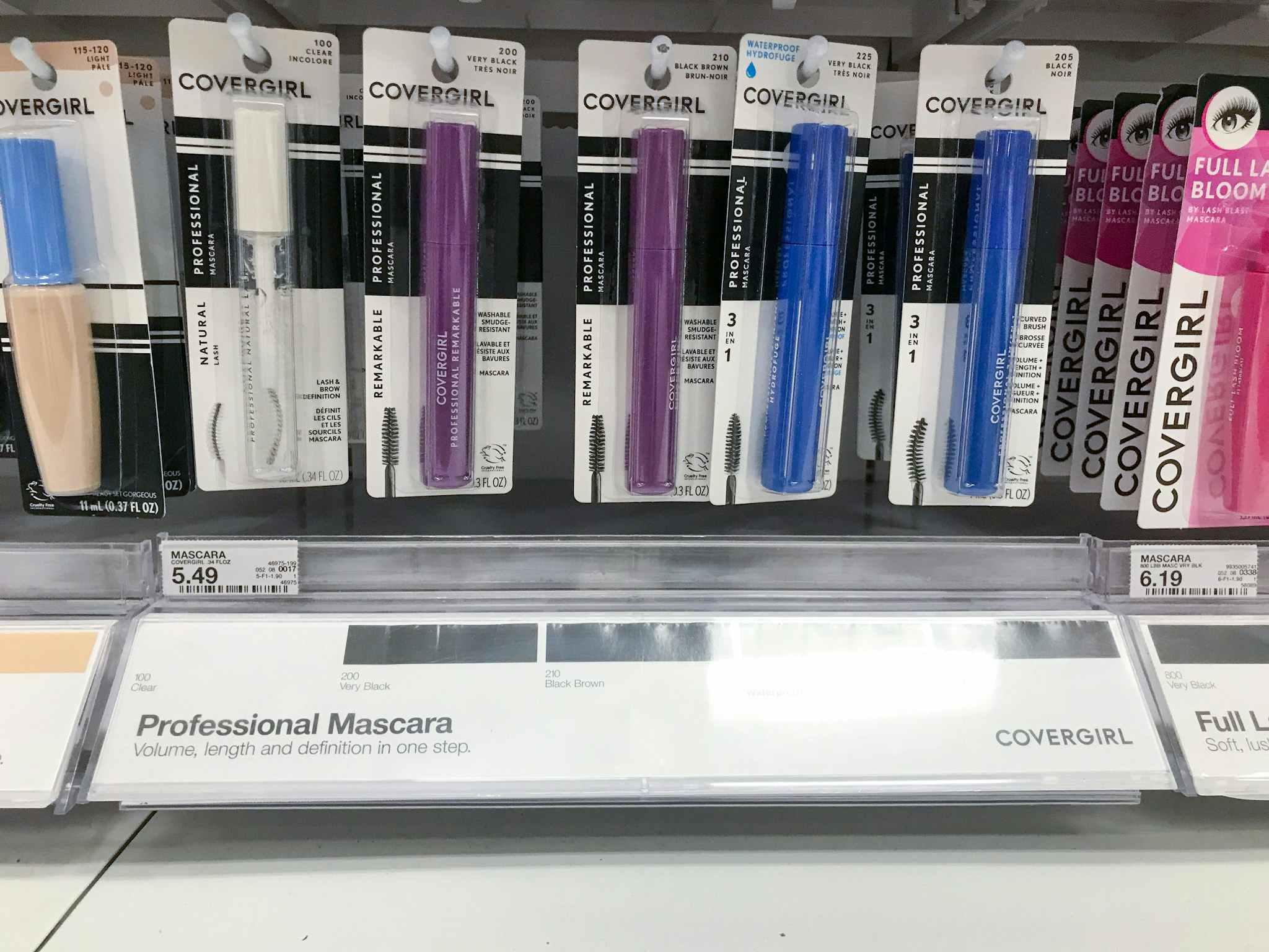 covergirl mascara on a target shelf