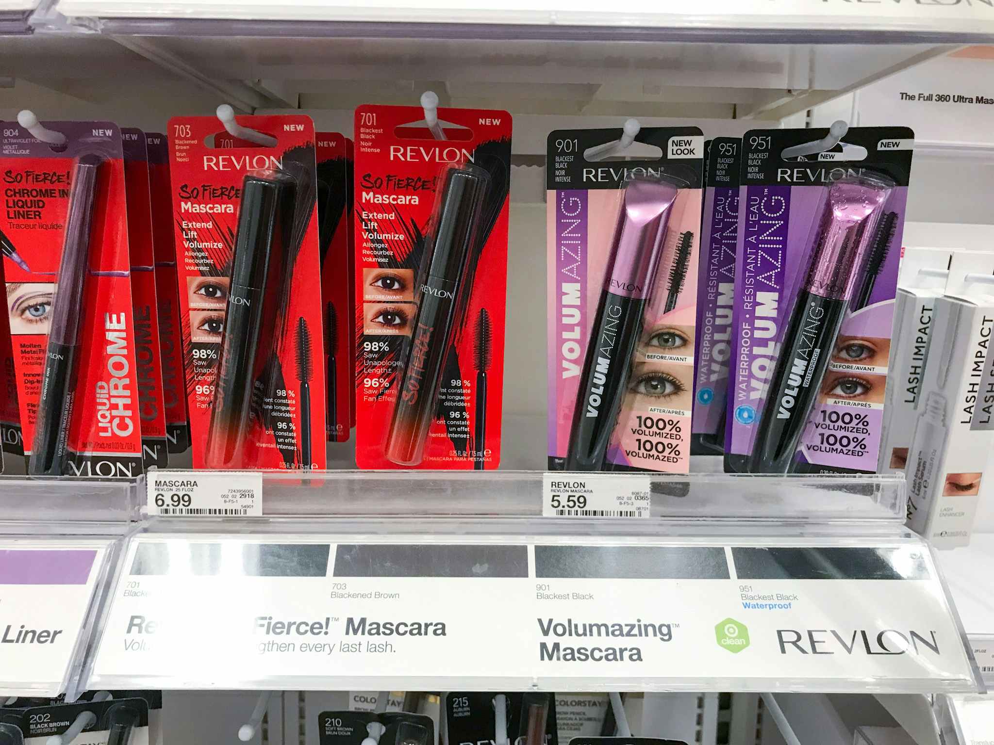 revlon mascara on a target shelf