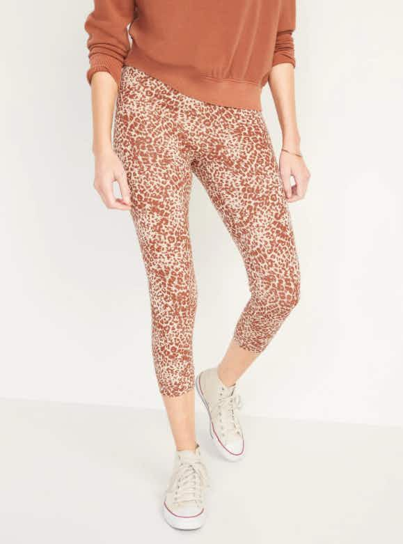 High-Waisted Printed Cropped Leggings