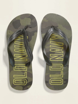 Printed Logo-Graphic Flip-Flops for Boys