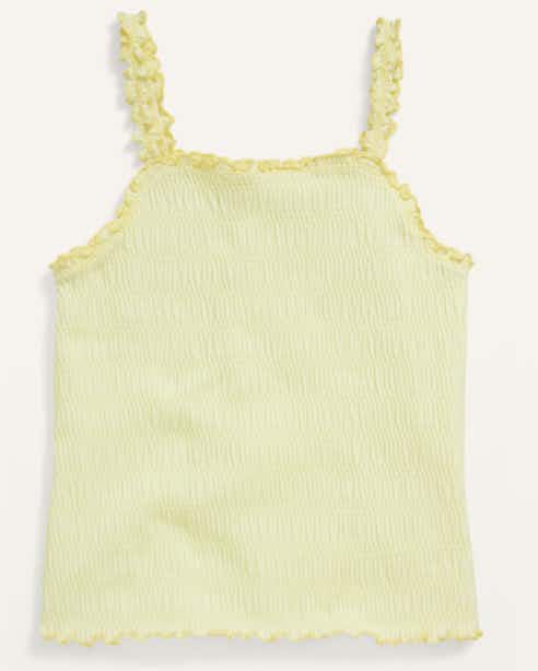 old navy Puckered Lettuce-Edged Tank Top for Girls stock image 2021