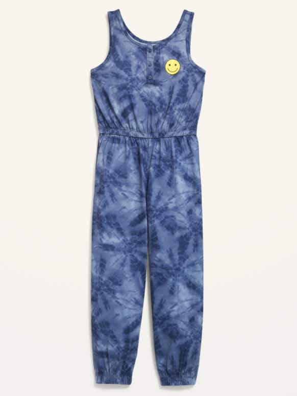 Sleeveless Printed Pajama Jumpsuit for Girls